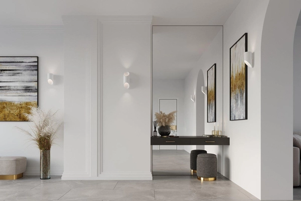 Kinkiet LAMPA ścienna SL.0107 metalowa OPRAWA tuba biała