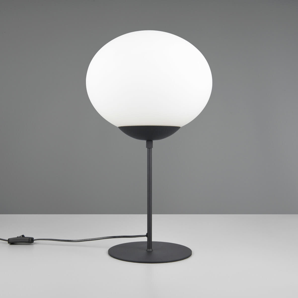 Biurowa lampka do salonu FOMENTO 563100132 Trio bańka czarny biały