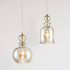 Okrągła lampa wisząca Ton P003PL-01BZ metal bursztynowa