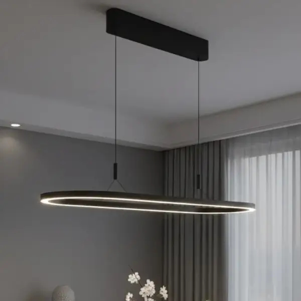 Wisząca nowoczesna lampa ściemnialna nad stół LAYLA LED 50W 3000K AZ6755 czarna aluminiowa