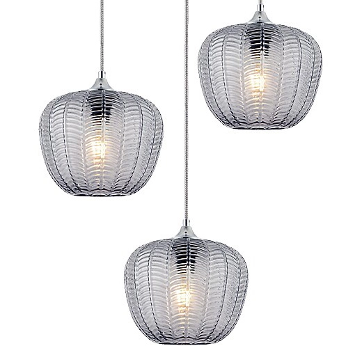 Kaskada lampa wisząca Monet 3178 szklana nad łóżko chrom przydymiona