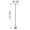 Wisząca lampa do salonu Cable set 61809 mosiądz czarny