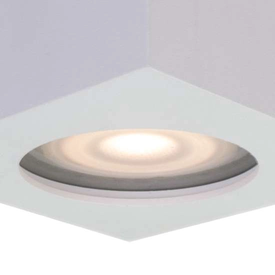 Prostokątna LAMPA sufitowa FABRYCIO IT8003S1-WH Italux downlight do łazienki kostka IP44 biała