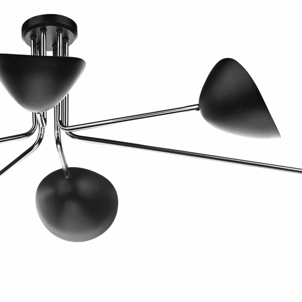 Sufitowa lampa do salonu Krug KRU6422 Dar Lighting pająk czarny chrom