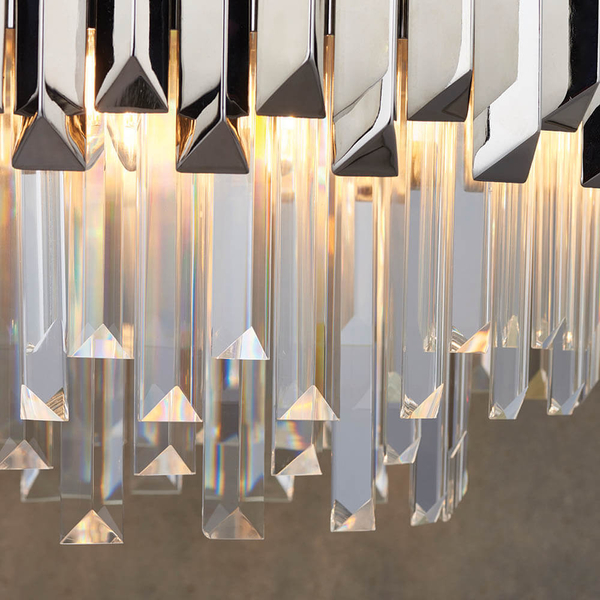 Wisząca lampa z kryształkami Valetta 76430 glamour chrom