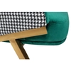 Tapicerowany fotel Hampton Velvet MSE011000304.P02V35 ciemnozielony pepitka