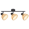 Ruchome reflektorki Rattan 3135 2-punktowa lampa natynkowa brązowa
