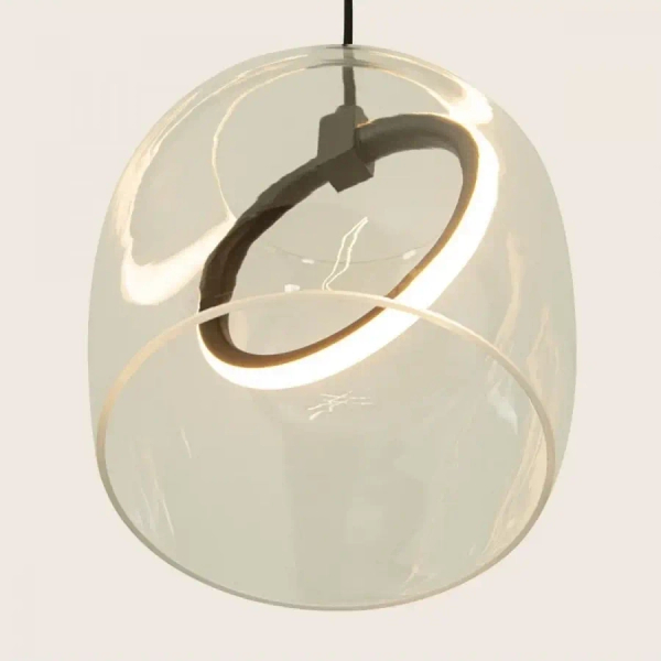 Pierścieniowa wisząca lampa 23080 LED 6W 3000K przezroczysta czarna