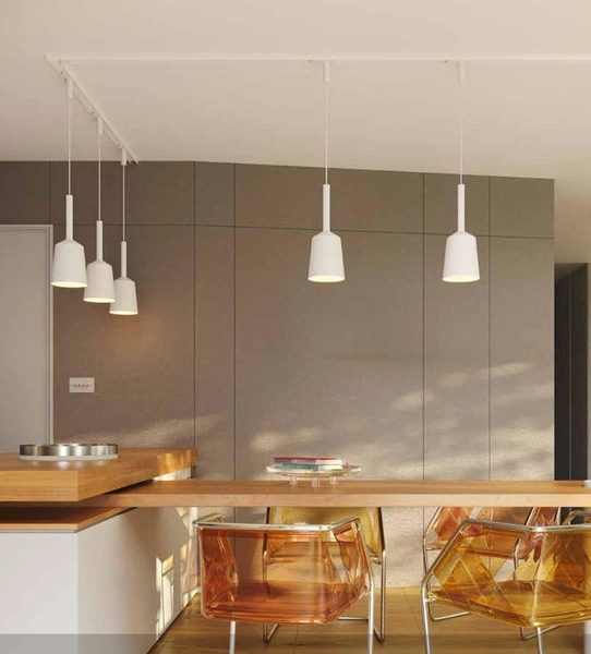 Wisząca lampa do systemu szynowego 3-faz Tulipe S0018 do przedpokoju czarna