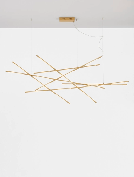 Regulowana lampa wisząca BELL LE42730 LED 109W 3000K linki do salonu złota