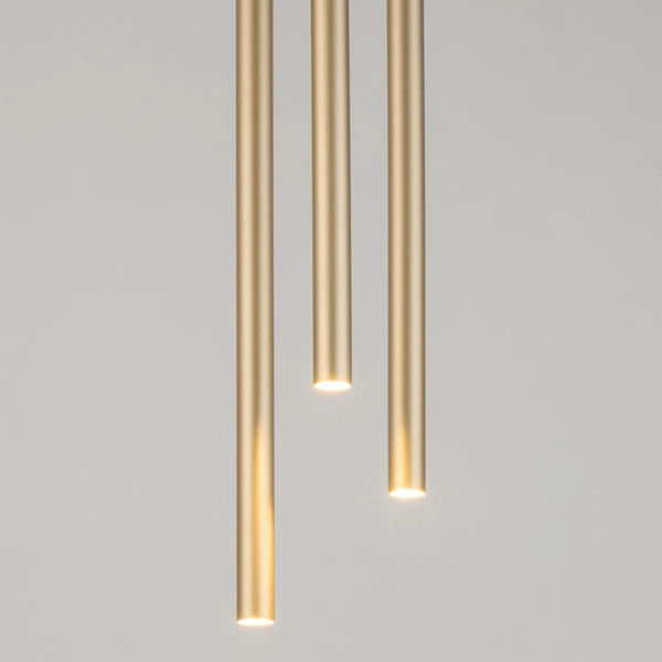Kaskadowa lampa wisząca Sopel 33627 Sigma zwis tuby metalowa złota
