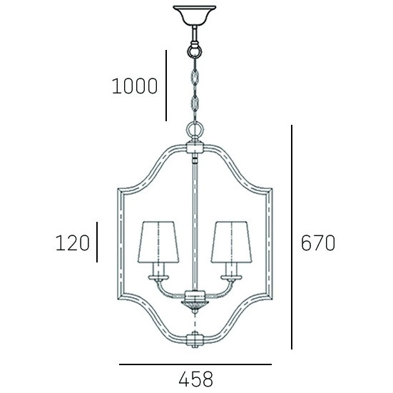 Klasyczna LAMPA wisząca NEW YORK P04667AU Cosmolight metalowy zwis na łańcuchu złoty