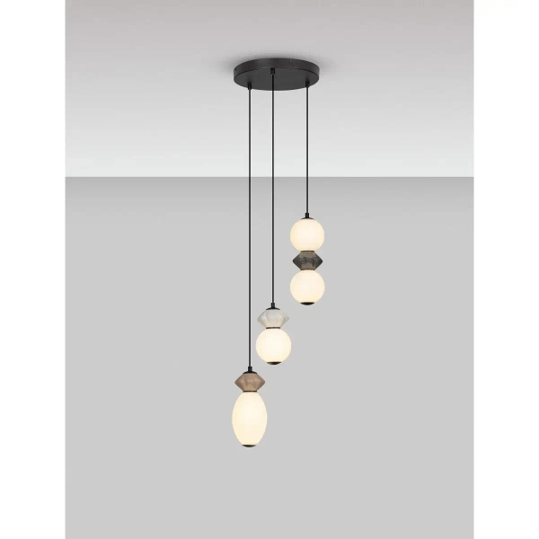 Potrójna lampa wisząca MONRETA LE45235 LED 20W 3000K ceramiczna mokka