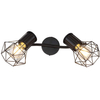 Industrialna LAMPA sufitowa PRISKA 54017-2 Globo metalowa OPRAWA plafon druciane klatki regulowane czarne