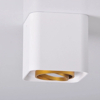 Kostka lampa sufitowa EGER 313980 regulowana tuba natynkowa biała