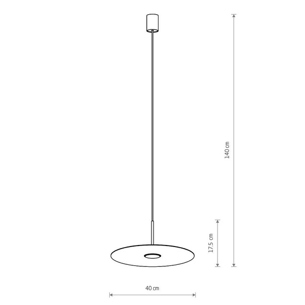Lampa wisząca do kuchni Simone 11413 Nowodvorski kapelusz szary