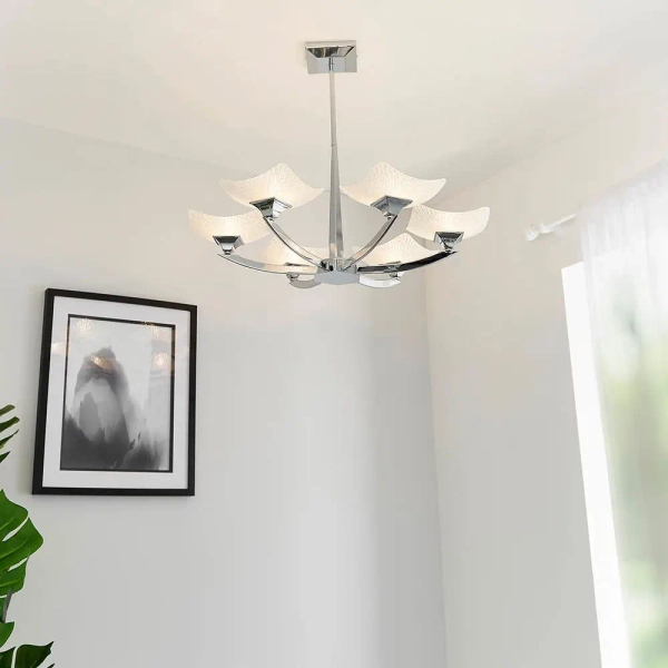 Żyrandol do salonu Ayres AYRES-4CH metalowy glamour chrom