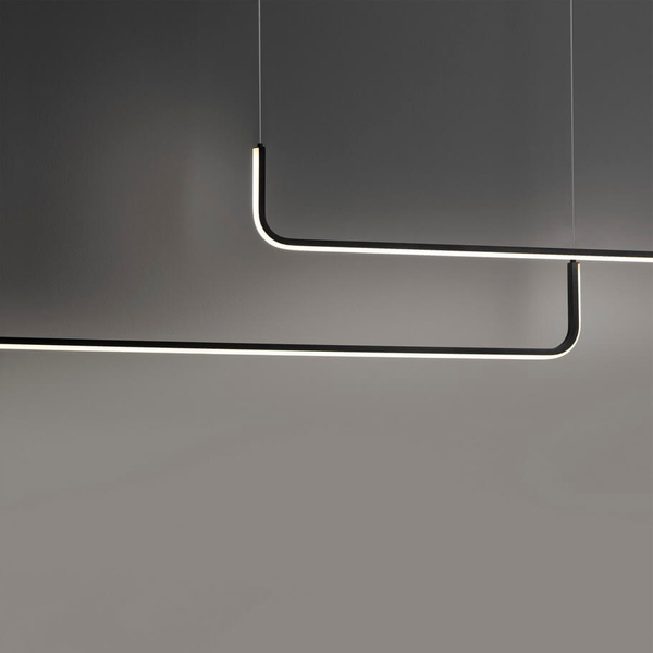 Podwójna lampa wisząca PIURA LE44357 LED 40W 3000K belka czarna