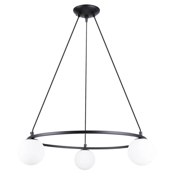 Zwisająca lampa Yoli SL.1213 kule bańki do salonu czarna biała