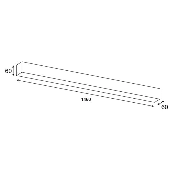 Lampa sufitowa podłużna Lupinus 3115004102-1 Elkim LED 20W 3000K liniowa biała