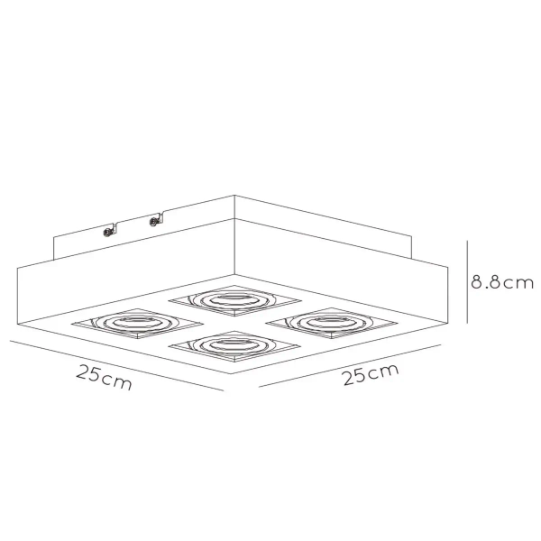 Lampa sufitowa XIRAX 09119/21/31 Lucide natynkowa biała czarna