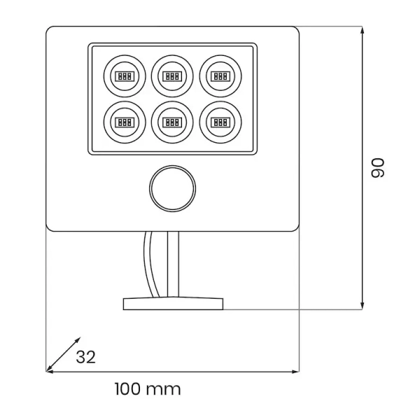 Solarna ogrodowa lampa Depo EKO0616 LED 1,05W 6500K IP44 czarny