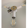 Lampa na komodę Artdeco MT8872 white Step okrągła do sypialni biała złota