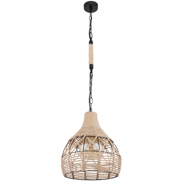 Wisząca LAMPA loftowa HALIA 15671H Globo okrągła OPRAWA skandynawski ZWIS metalowy brązowy czarny