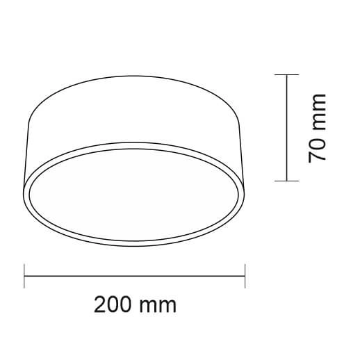 Plafon LAMPA sufitowa ZAMA 7736 Shilo metalowa OPRAWA do łazienki LED 16W 3000K okrągła IP44 biała