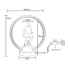 Młodzieżowa stołowa lampa PIŁKARZ EX04F237U-1 LED 4W czarny biały