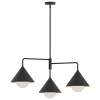 Potrójna wisząca lampa Remyck ALM-REMYCK3-BK stożki czarny