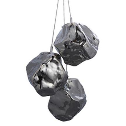 Lampa wisząca Rock 97657 Endon 3-punktowa zwis kamienie chrom