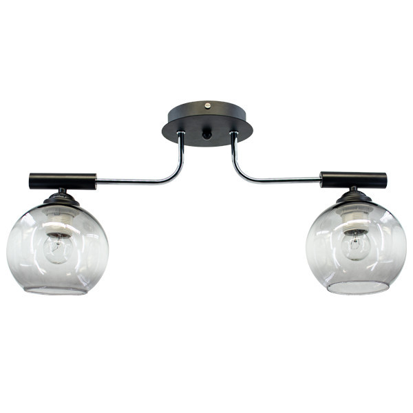 LAMPA sufitowa 2207/2 8C BL Elem loftowa OPRAWA szklane kule balls czarne chrom