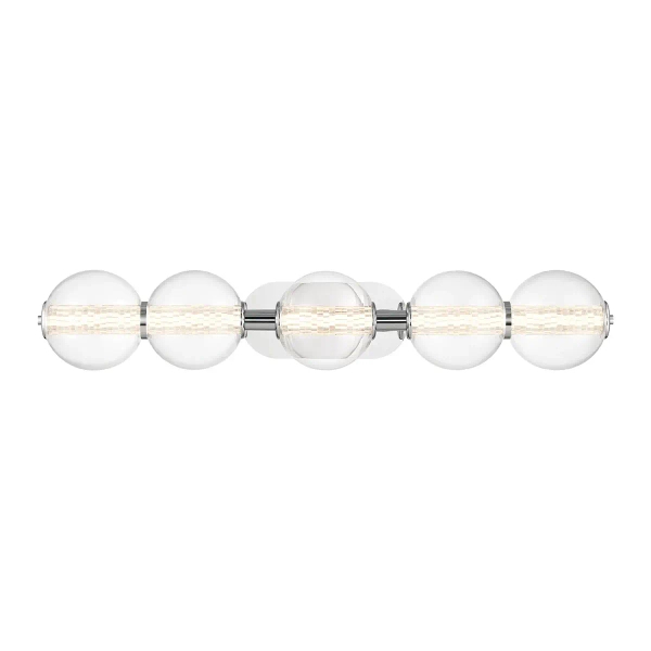 Przyścienna lampa kulista Atomo QN-ATOMO-5W-PC LED 25W 3000K IP44 srebrny