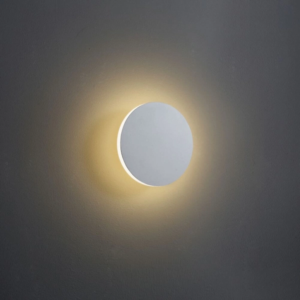 Lampa ścienna okrągła Pluto 622801102 Elkim LED 4W 3000K do sypialni biały