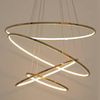 Wisząca lampa pierścienie z pilotem Ring Slim MSE1501100162 Moosee LED 88W 3000K złote