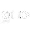 Okrągła lampa ścienna Pills ST-8371 L Step LED 18W 3000K do sypialni biała