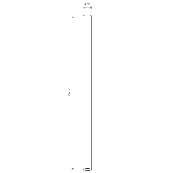 Lampa sufitowa natynkowa Fourty 10887 Nowodvorski sopel jedwabisty grafit