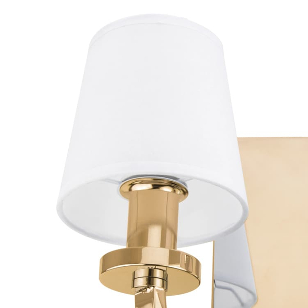 Klasyczny kinkiet New York w02510au-wh Cosmolight metal tkanina złoty biały
