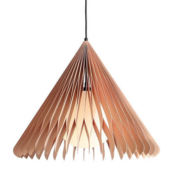 Lampa zwisająca boho SUN 1140G_M Aldex do jadalni drewniana