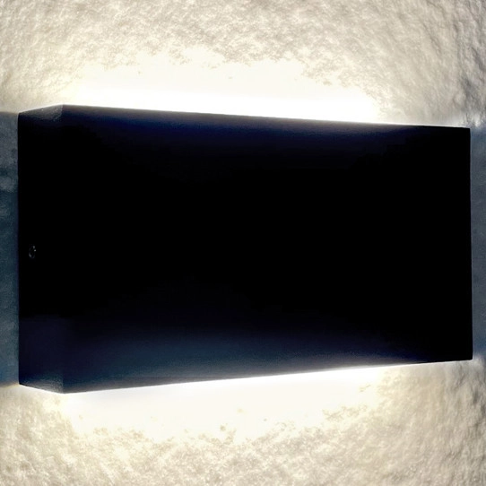 Zewnętrzna LAMPA ścienna CHICAGO 315700 Polux metalowa OPRAWA outdoor LED 11W 4000K prostokątna IP44 czarna