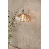 Lampa wisząca szklana KURAGE bursztynowa 108858 1xE27 retro do jadalni