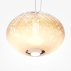 Szklany żyrandol do jadalni Bruma MOD397PL-L12CH2.7K LED 12W 2700K chrom