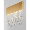 Wisząca lampa kryształowa OLEVIRA LE45145 LED 20W 3500K ściemnialna złota