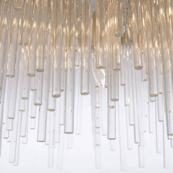 Glamour LAMPA wisząca REYKJAVIK P07097CP Cosmolight kryształowy ZWIS na łańcuchu szampański