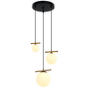 Potrójna lampa wisząca Merseta PND-463323A-BRO+W Italux balls antyczny brąz