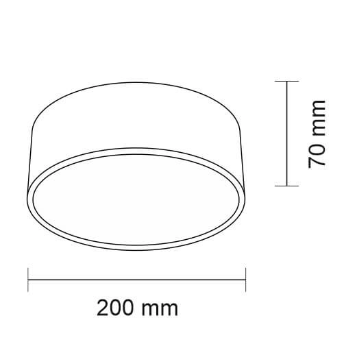 Natynkowa LAMPA sufitowa ZAMA 7735 Shilo łazienkowa OPRAWA metalowa LED 16W 3000K okrągła IP44 czarna