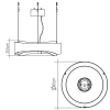 Zwieszana lampa Horizon QN-HORIZON-RING-LED-80-TEAK LED 58W 3000K brązowy