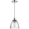 Wisząca LAMPA loftowa FE-BASKIN-P-B-PN Elstead FEISS szklana OPRAWA skandynawska ZWIS hygge polerowany nikiel przezroczysty