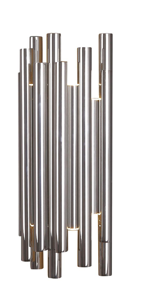 Kinkiet LAMPA ścienna ORGANIC W0186D Maxlight metalowa OPRAWA tuby LED 8W 3000K sople chrom